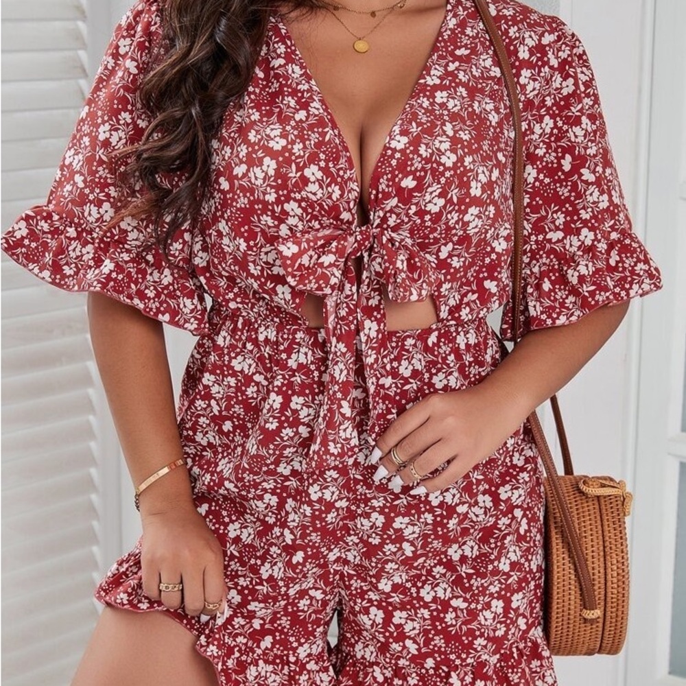 Knot front romper 2 XL